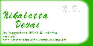 nikoletta devai business card